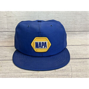 Vintage NAPA Hat Cap Snapback Louisville MFG USA Blue One Size Trucker Patch